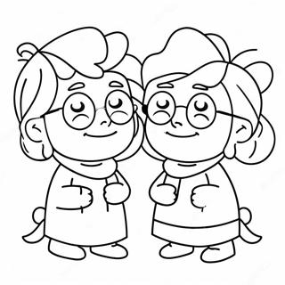 Funny Bluey Grannies Coloring Page 74266-17609