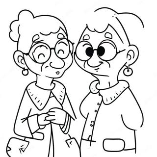 Funny Bluey Grannies Coloring Page 74266-17610