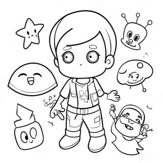 Colorful Prodigy Characters Coloring Page 74291-17631