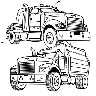 Custom Diesel Truck Coloring Page 74318-17660