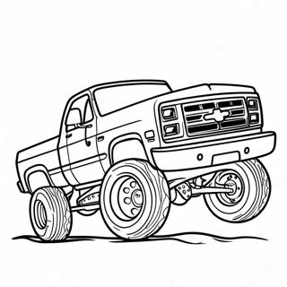 Cool Lifted Truck Coloring Page 74319-17664
