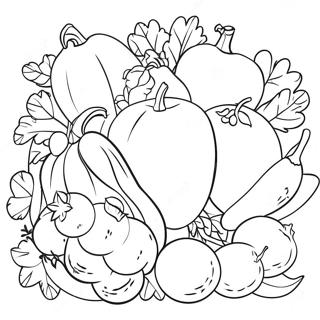 Colorful Fruits And Vegetables Coloring Page 74422-17743