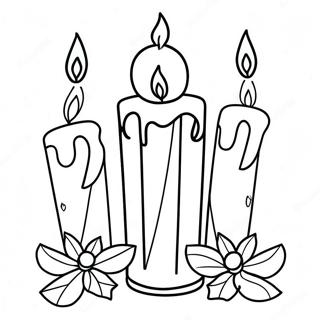 Festive Kwanzaa Candles Coloring Page 74623-17891