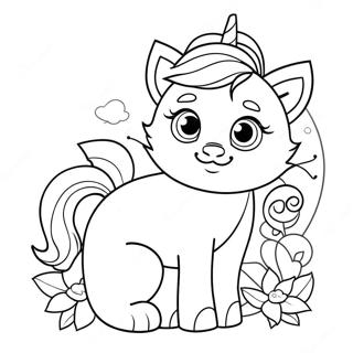 Unicorn Kitty Coloring Pages