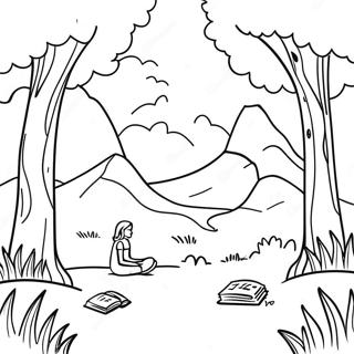 Serene Bible Nature Scenes Coloring Page 74678 17941