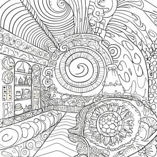 Whimsical Optical Illusion Coloring Page 74729 17984
