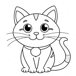 Cartoon Cat Coloring Page 74751-17986