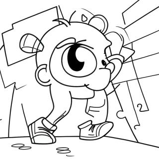Graffiti Art Hip Hop Coloring Page 74778-18015