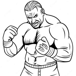 Wwe Superstar Action Pose Coloring Page 74854-18069