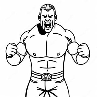 Wwe Superstar Action Pose Coloring Page 74854-18070