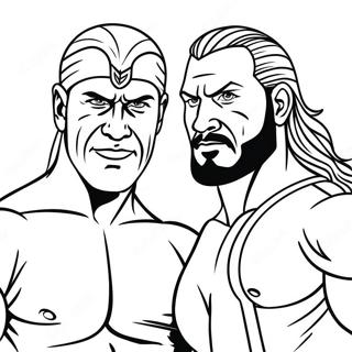 Dynamic Wwe Tag Team Coloring Page 74857-18084