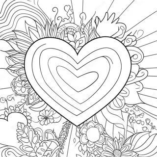 Heart Shaped Love Coloring Page 75216 18353