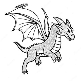 Ender Dragon Flying High Coloring Page 75395 18495