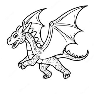 Ender Dragon Flying High Coloring Page 75395-18496