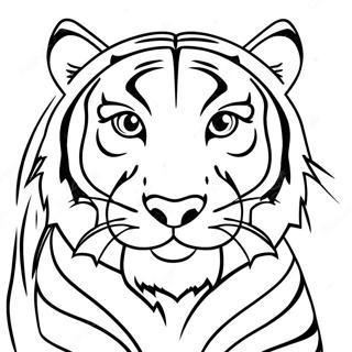 Bengal Tiger Roaring Coloring Page 75474 18557