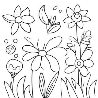 Spring Flowers Coloring Pages