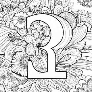 Retro Letter R Coloring Page 75576-18633