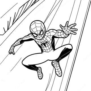 Miles Morales In Action Pose Coloring Page 7562-54