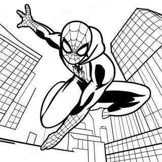 Miles Morales In Action Pose Coloring Page 7562-56