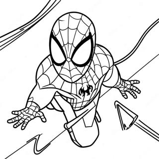 Miles Morales With Spider Man Mask Coloring Page 7563-1960