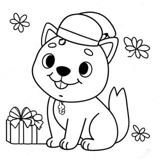 Christmas Bluey Coloring Page 75651-18686