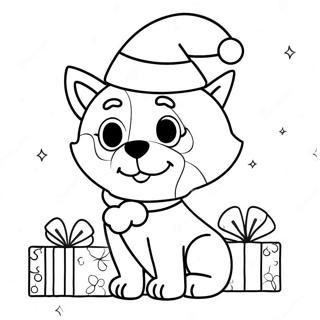 Christmas Bluey Coloring Page 75651-18687