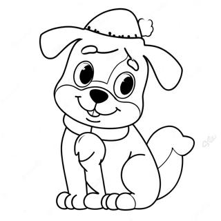 Festive Bluey With Santa Hat Coloring Page 75652-18689