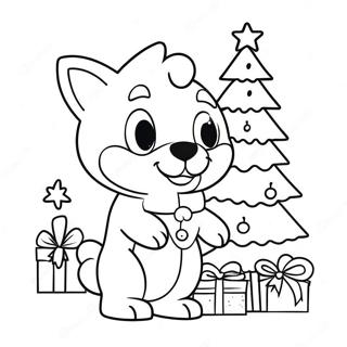 Bluey Decorating The Christmas Tree Coloring Page 75653-18693