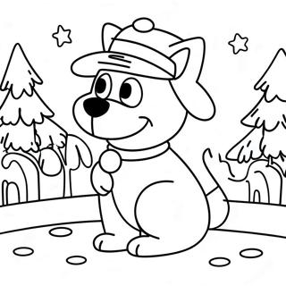 Bluey In A Winter Wonderland Coloring Page 75655-18702