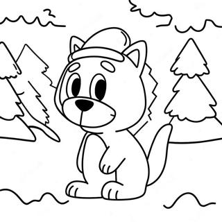 Bluey In A Winter Wonderland Coloring Page 75655-18703