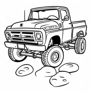 Classic Lifted Ford Truck Coloring Page 75784-18800