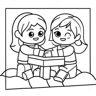 Happy Lego Friends Playing Together Coloring Page 75859-18853