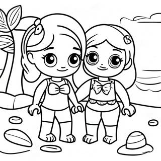 Lego Friends Beach Day Coloring Page 75860-18858