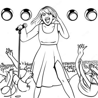 Taylor Swift Performing On Stage Coloring Page 75912 18900