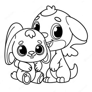 Cute Stitch And Angel Coloring Pages