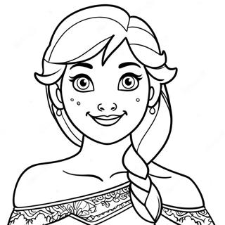 Frozen Disney Princess Coloring Pages