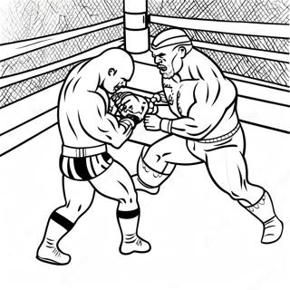 Intense Wwe Match Coloring Page 76142-19070