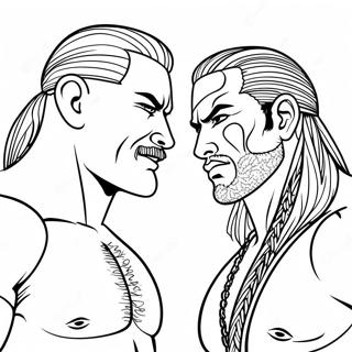 Fierce Wwe Rivalry Coloring Page 76143-19074