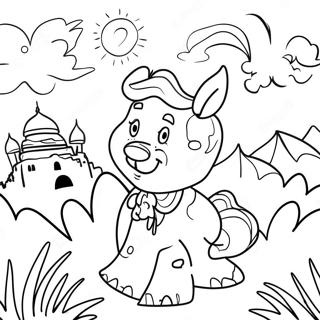 Turning Red Colorful Festival Scene Coloring Page 76170-19101