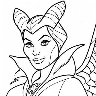 Maleficent With Dragon Coloring Page 76370-19249