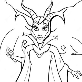 Maleficent With Dragon Coloring Page 76370-19250