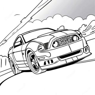 Mustang Gt Racing On Track Coloring Page 76398 19278