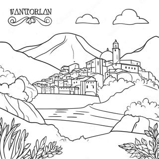 Beautiful Italian Landscape Coloring Page 76473-19329