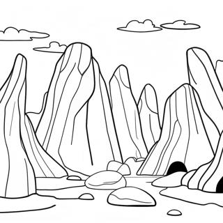 Colorful Rock Formation Coloring Page 76499-19350