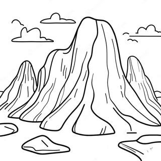 Colorful Rock Formation Coloring Page 76499-19351