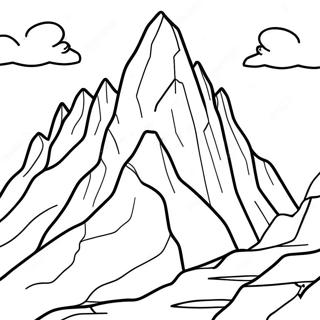 Jagged Mountain Rock Coloring Page 76501 19359