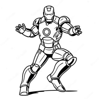 Iron Man In His Red Armor Coloring Page 7654-1381