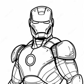 Iron Man In His Red Armor Coloring Page 7654-1383
