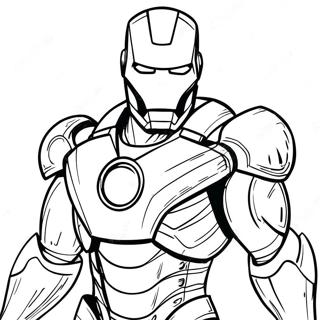 Iron Man In His Red Armor Coloring Page 7654-1384