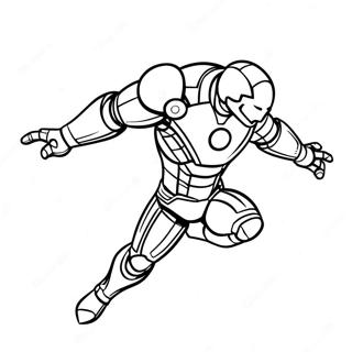 Iron Man In A Battle Pose Coloring Page 7657-2329